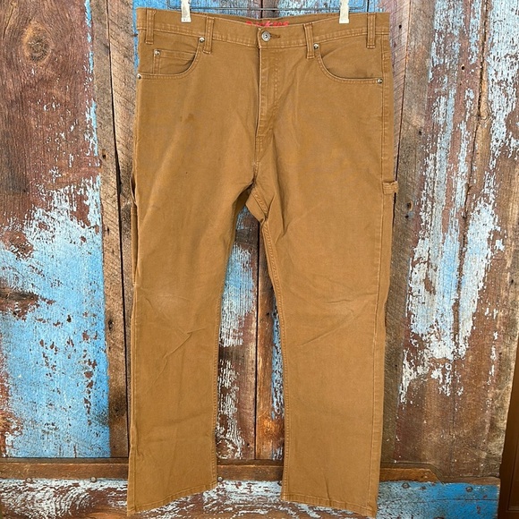 Dickies Camel Tan Carpenter Pants Workwear Canvas Men’s Size 38 - Picture 1 of 7